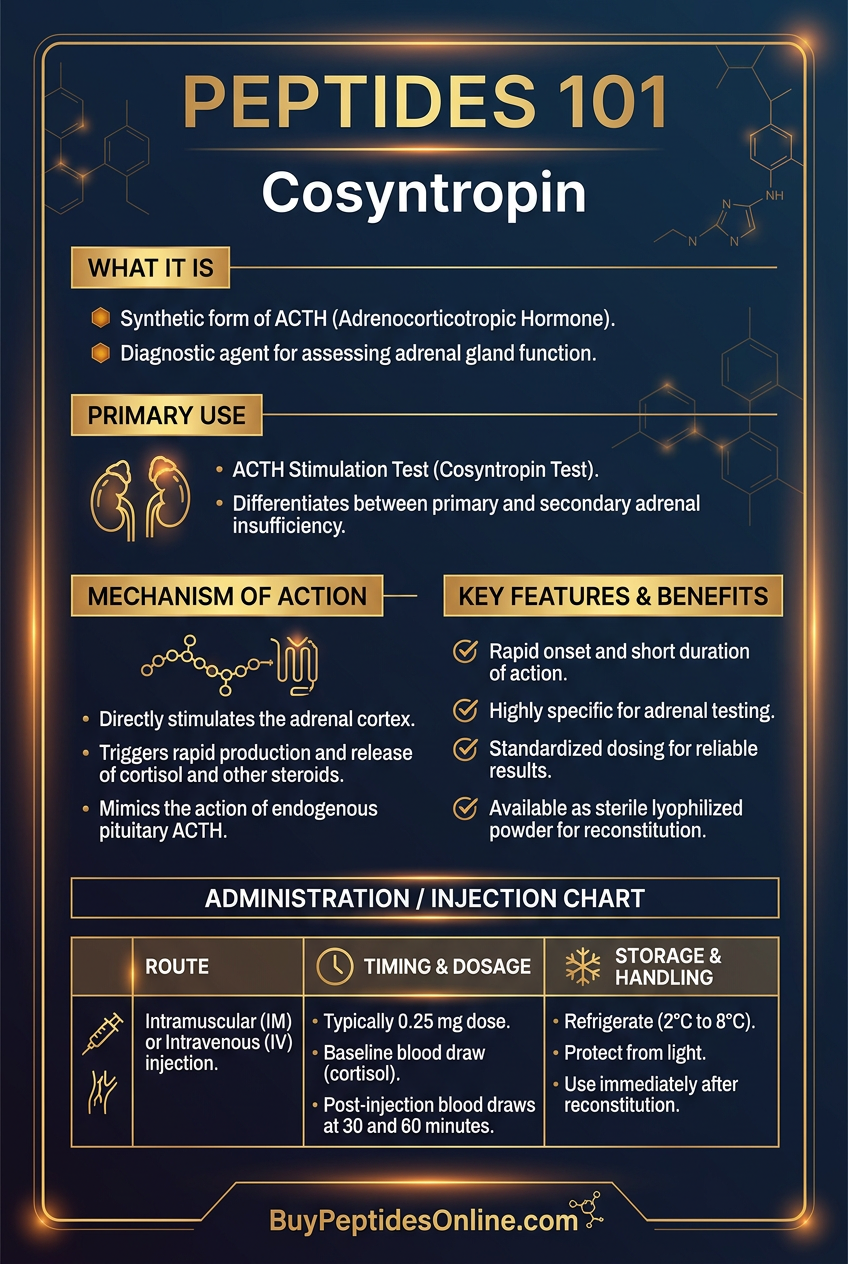 Peptides 101 — Cheat Sheet | Cosyntropin