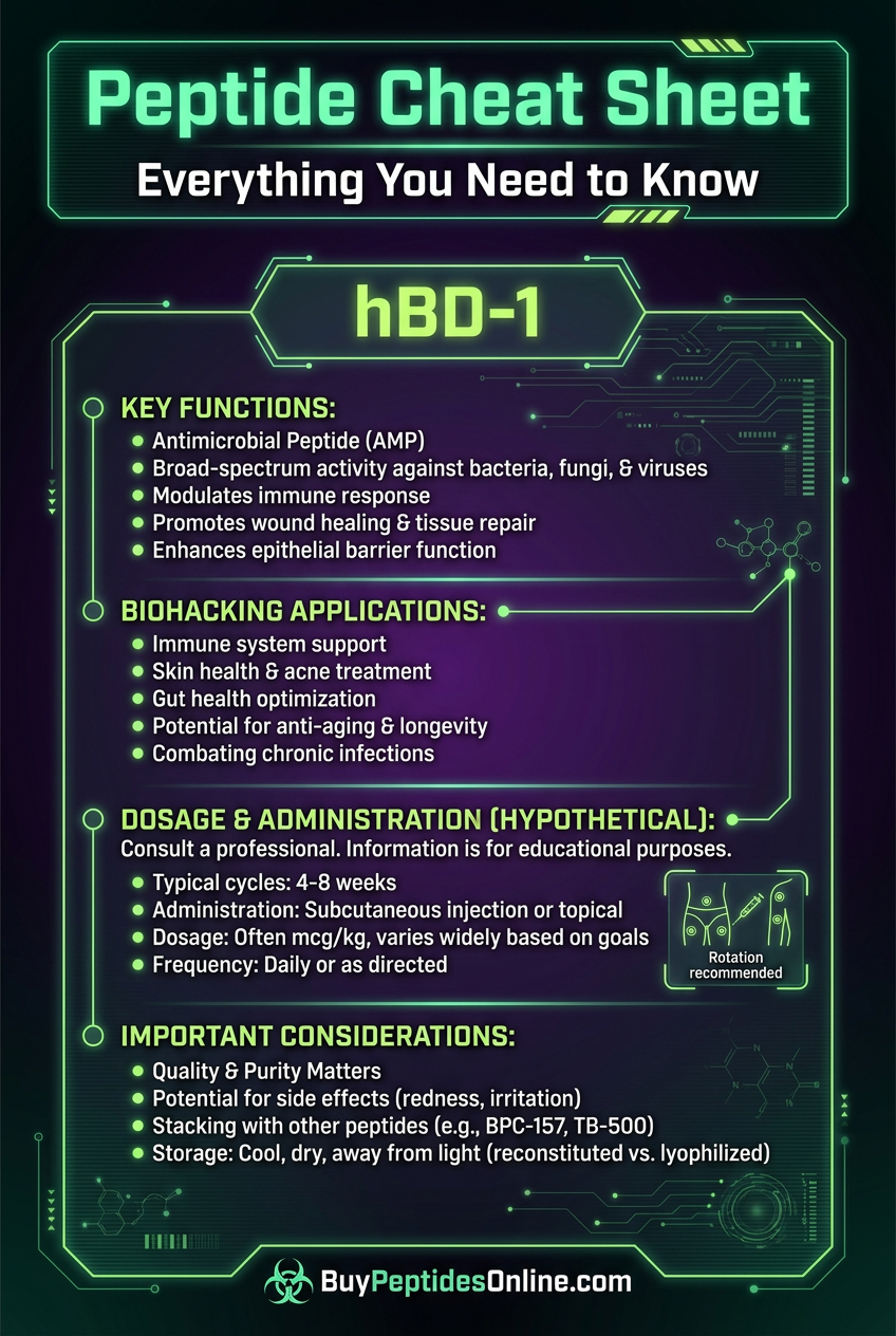 Peptide Cheat Sheet — Everything You Need to Know | hBD-1