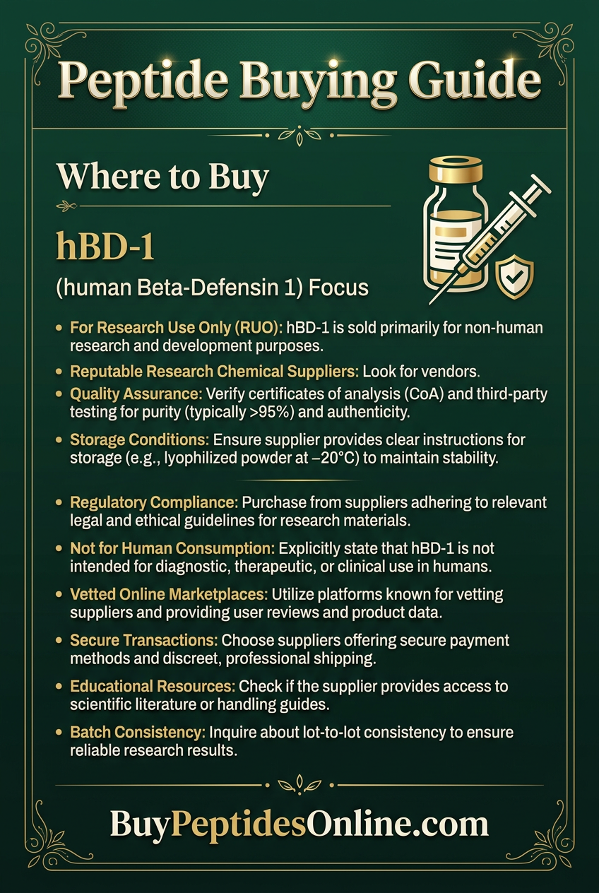 Peptide Buying Guide — Where to Buy | hBD-1