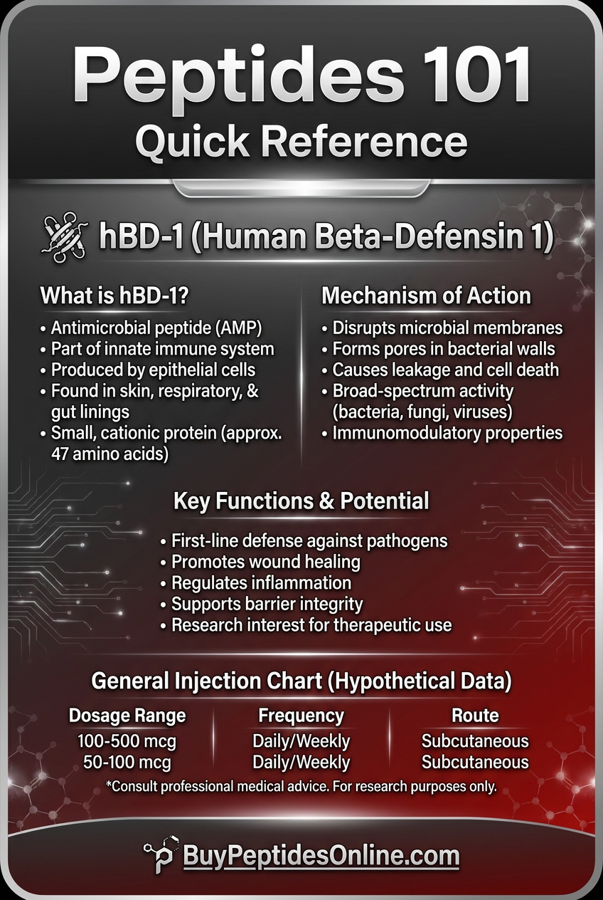 Peptides 101 — Quick Reference | hBD-1
