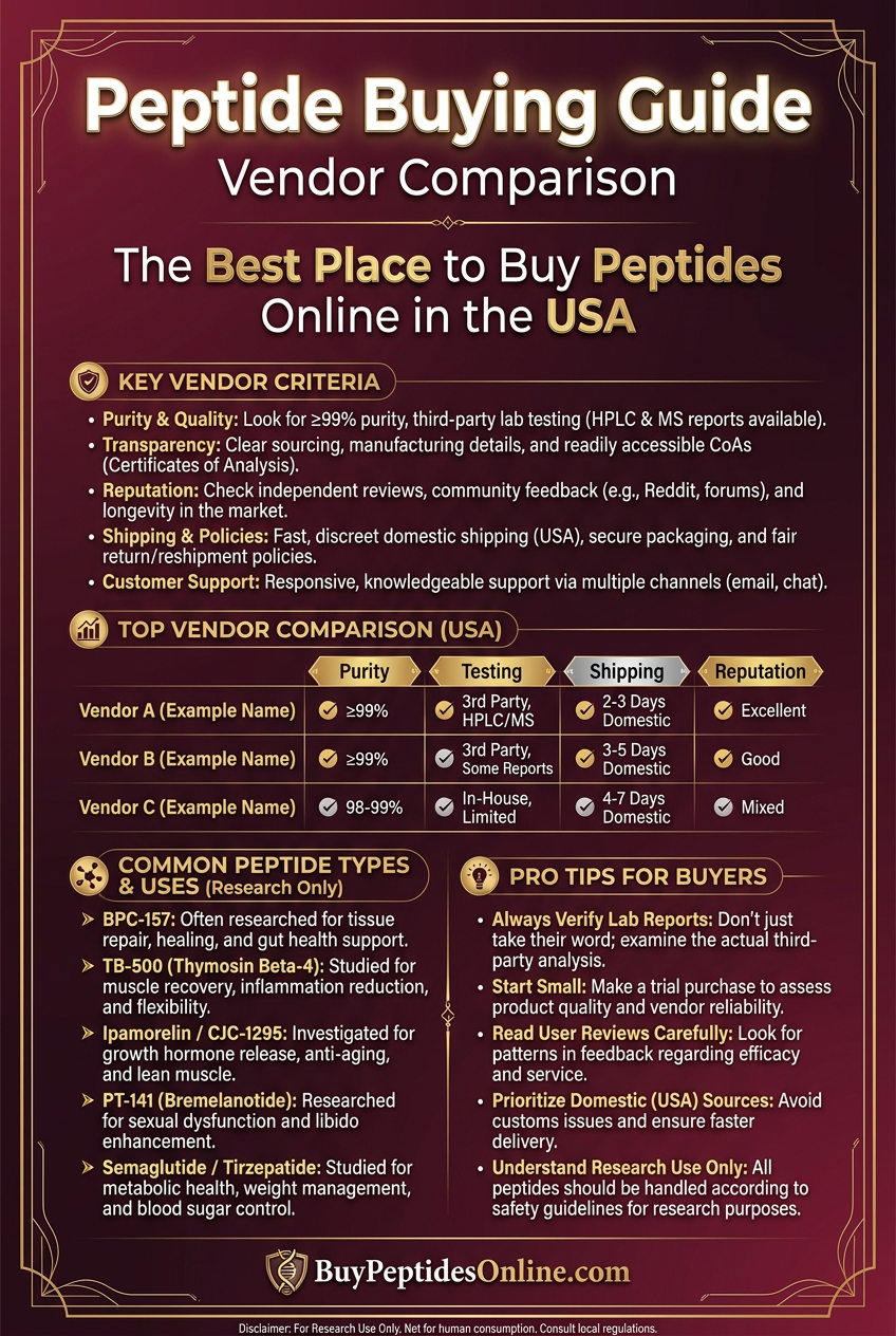 Peptide Buying Guide — Vendor Comparison | The Best Place to Buy Pep