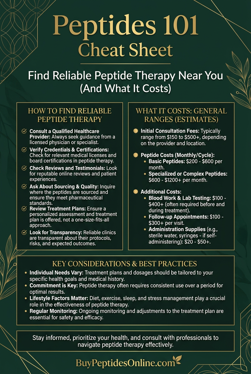 Peptides 101 — Cheat Sheet | Find Reliable Peptide The