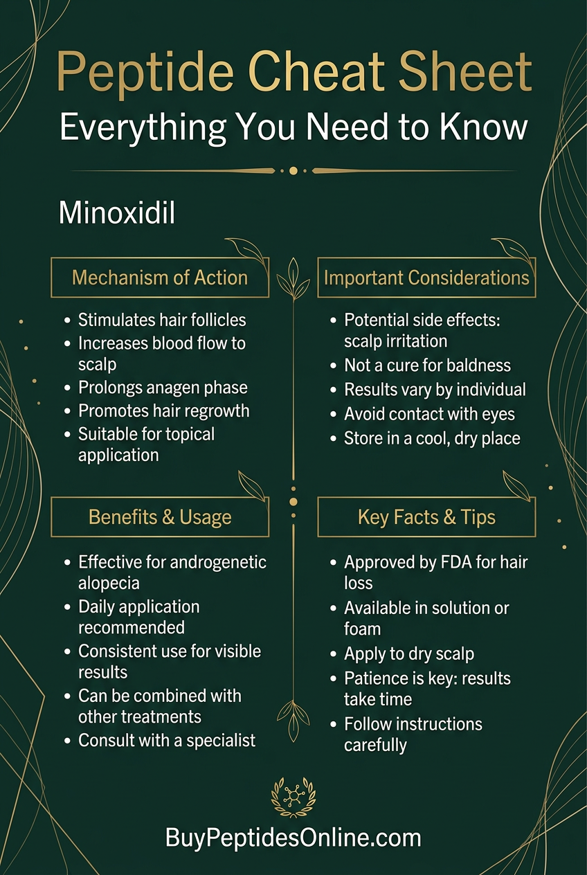 Peptide Cheat Sheet — Everything You Need to Know | Minoxidil