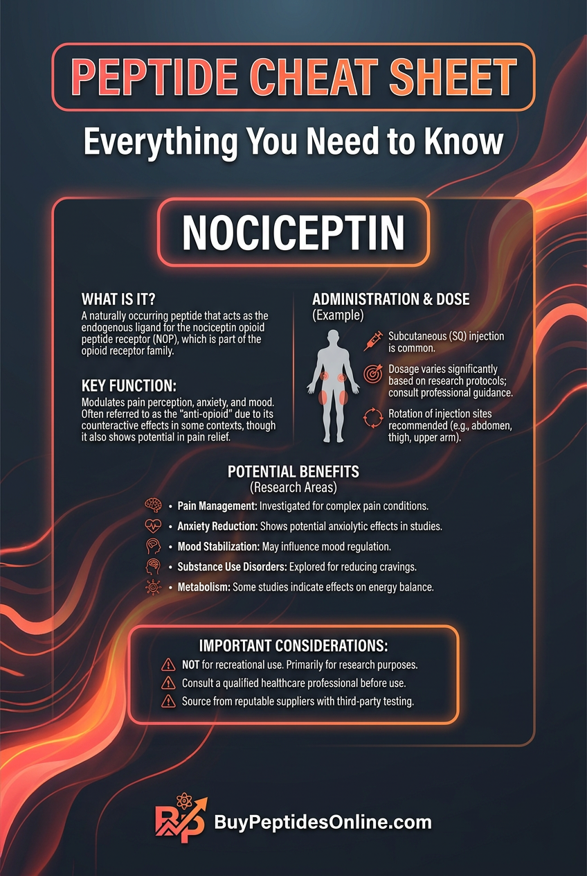 Peptide Cheat Sheet — Everything You Need to Know | Nociceptin