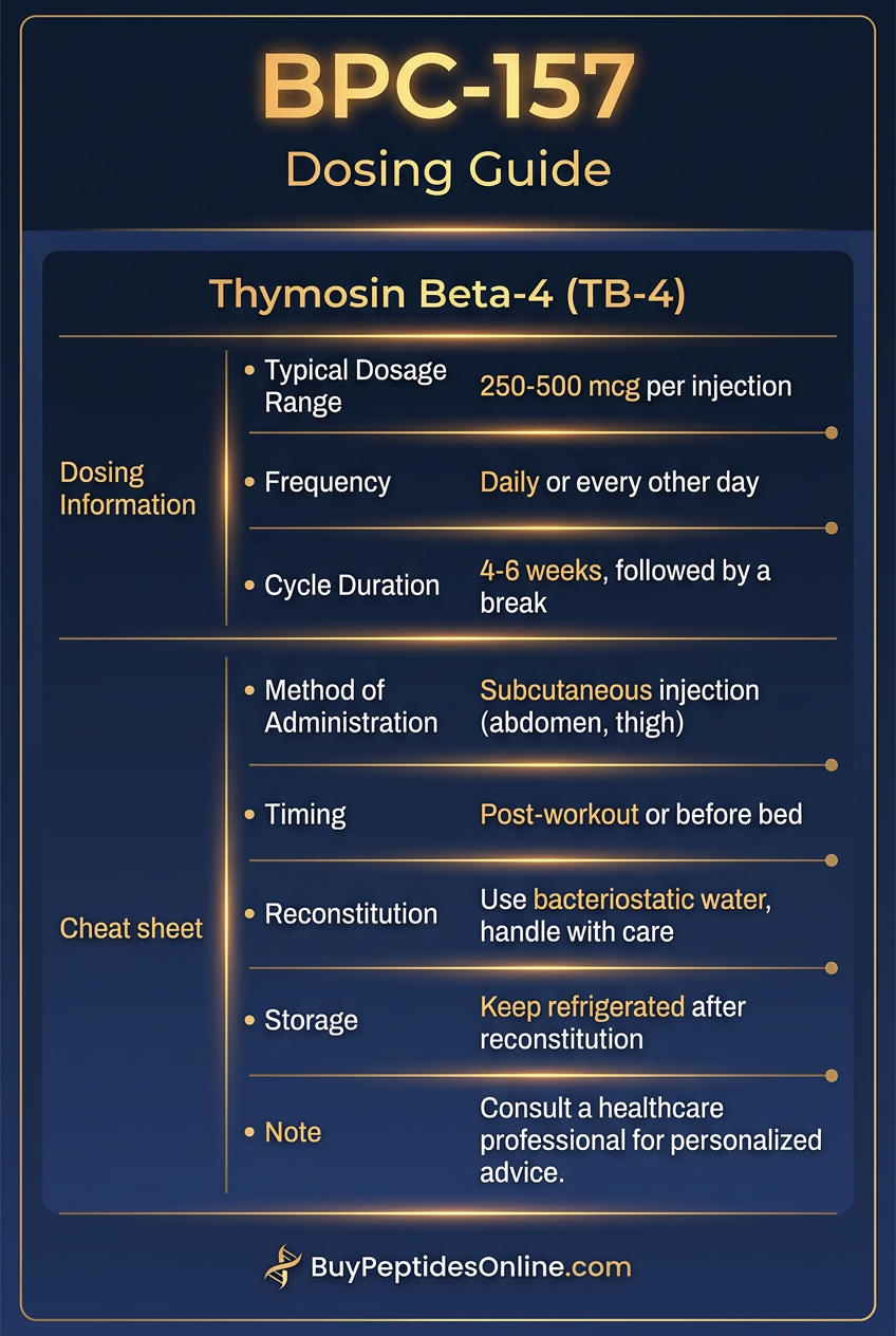BPC-157 — Dosing Guide | Thymosin Beta-4 (TB-4)