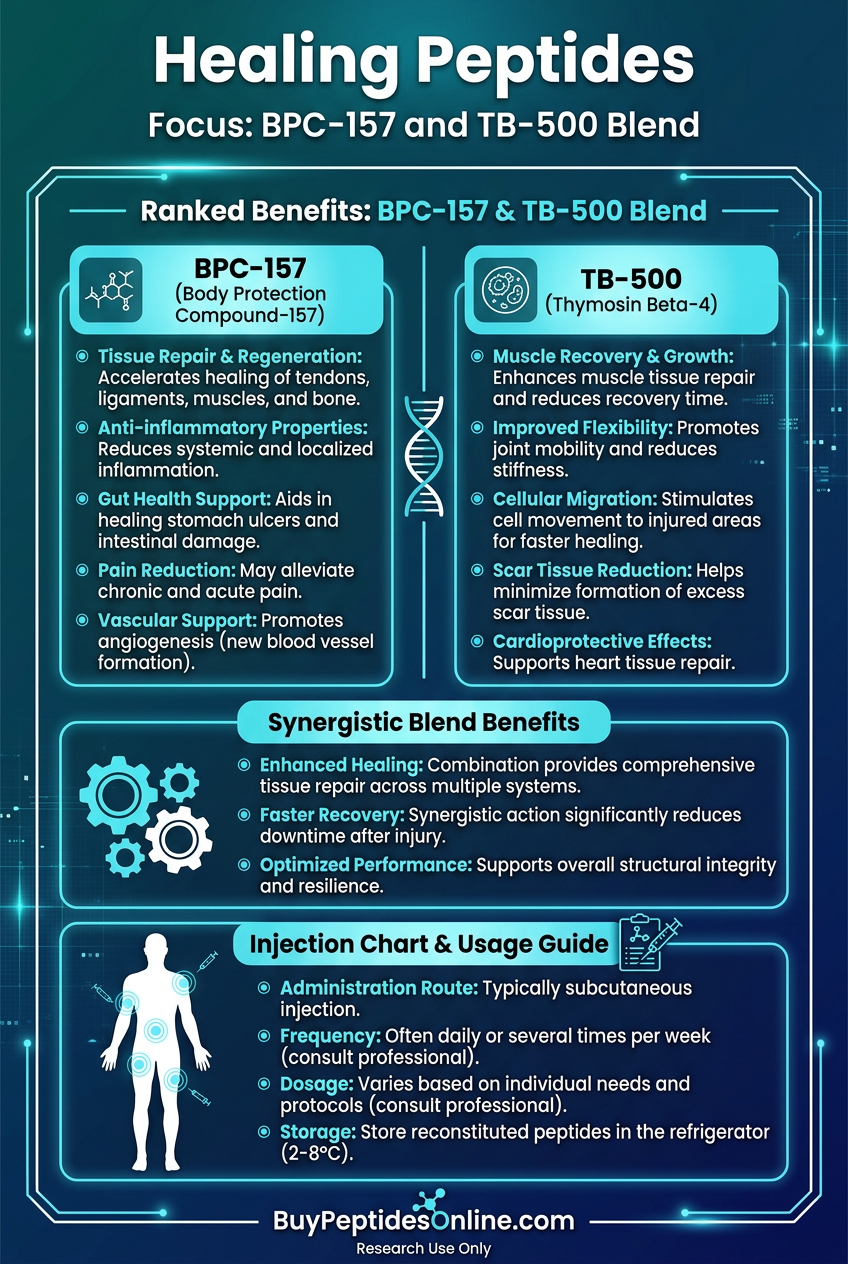 Healing Peptides — Ranked | BPC-157 and TB-500 Blend