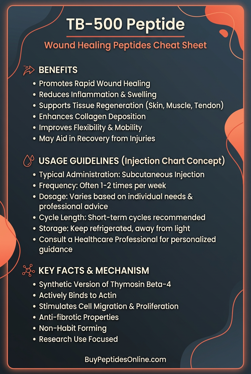 TB-500 Peptide — Cheat Sheet | Wound Healing Peptides