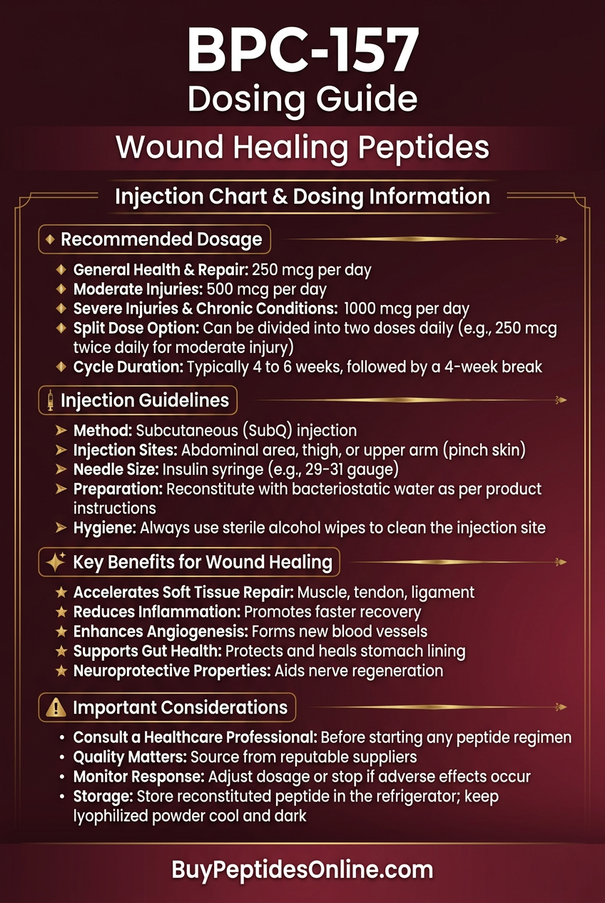 BPC-157 — Dosing Guide | Wound Healing Peptides