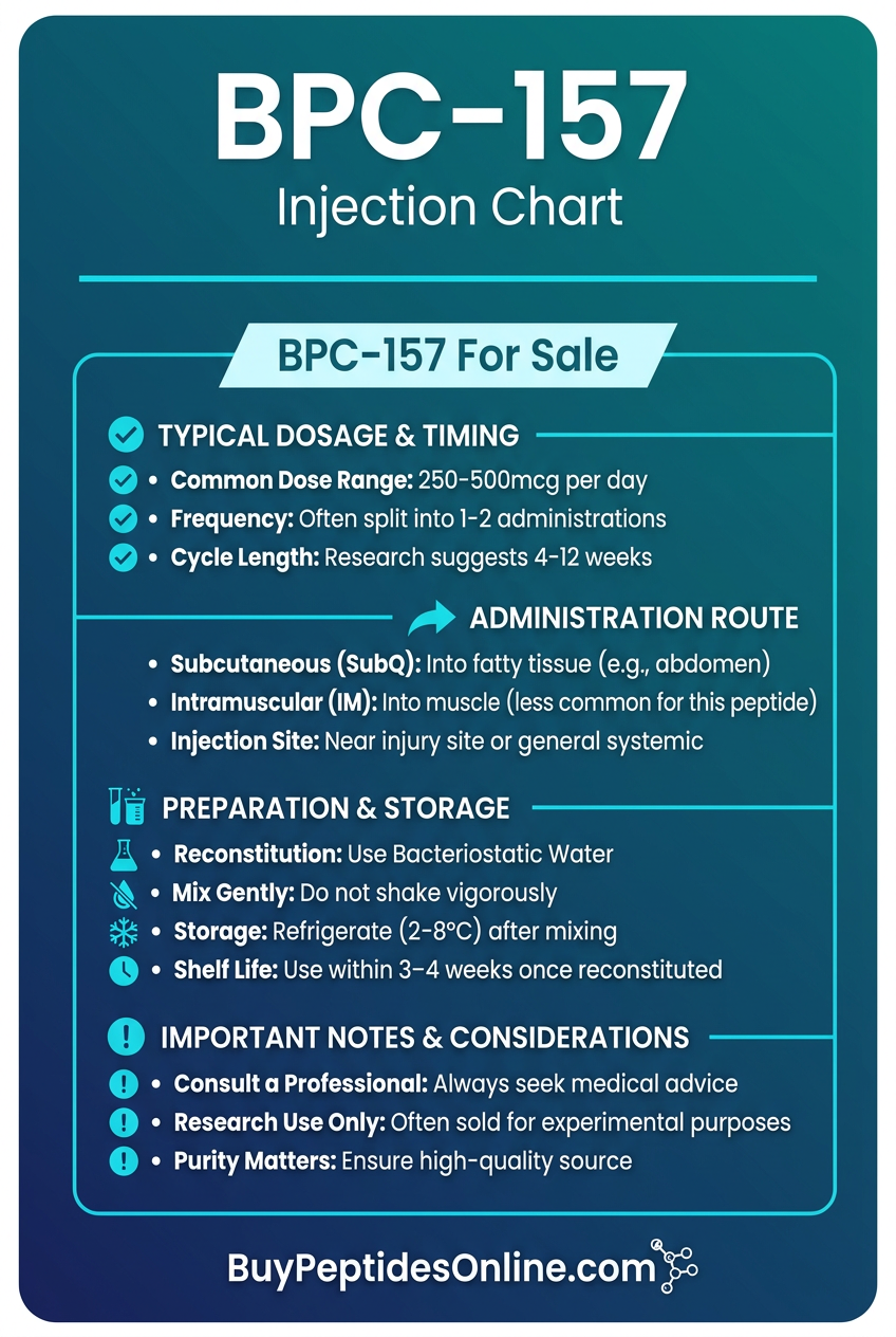 BPC-157 — Injection Chart | BPC-157 For Sale