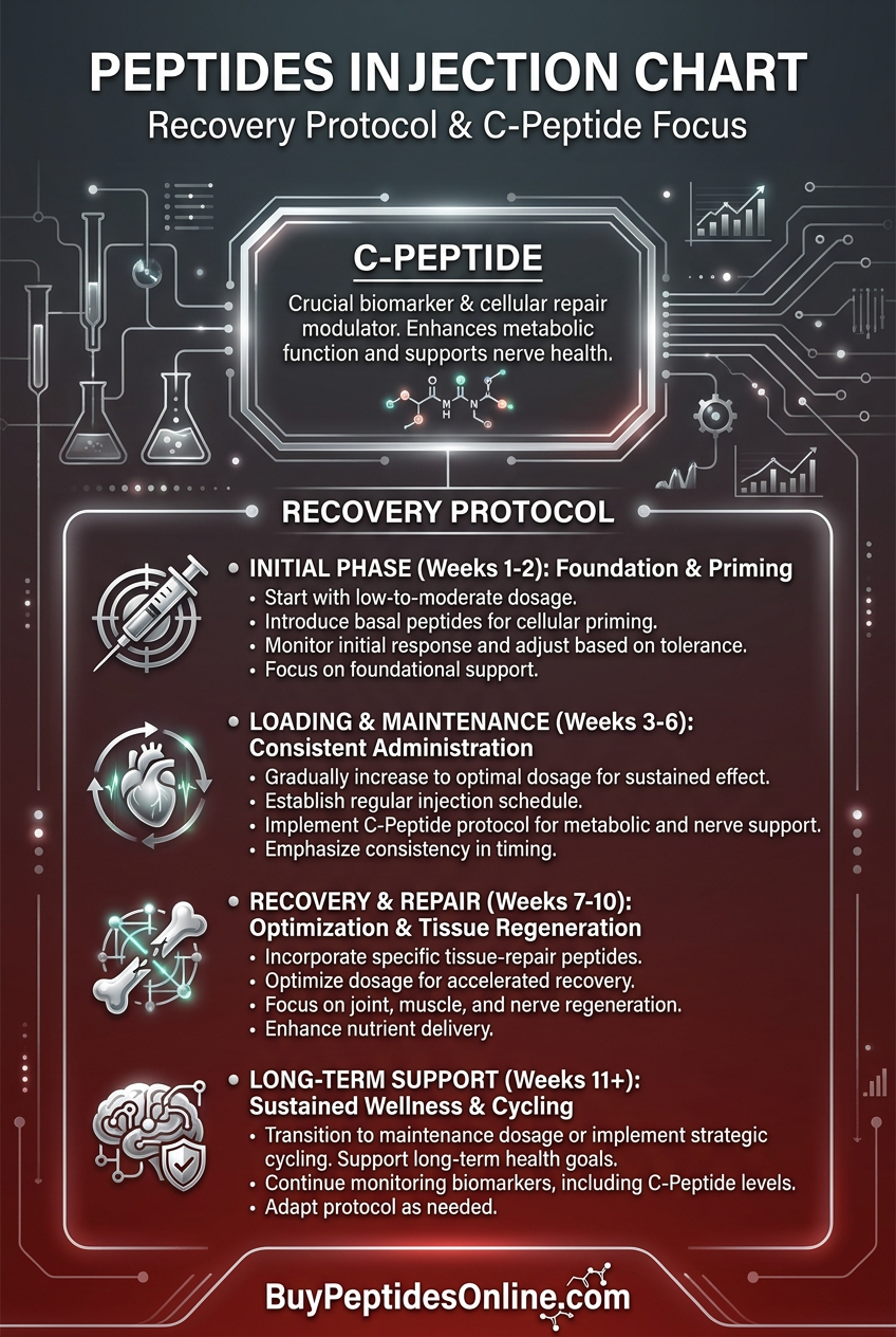 Peptides Injection Chart — Recovery Protocol | C-Peptide