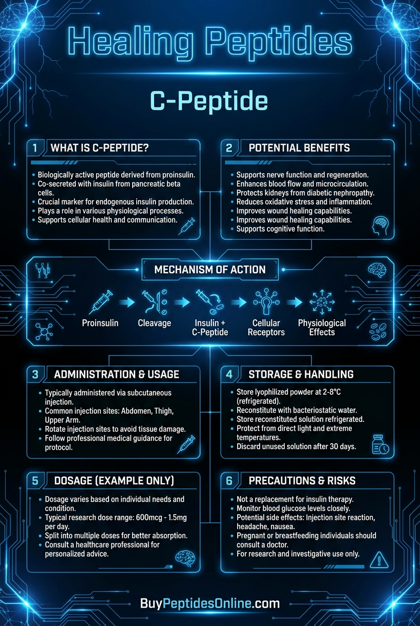 Healing Peptides — Cheat Sheet | C-Peptide