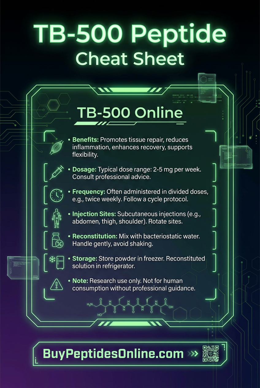 TB-500 Peptide — Cheat Sheet | TB-500 Online
