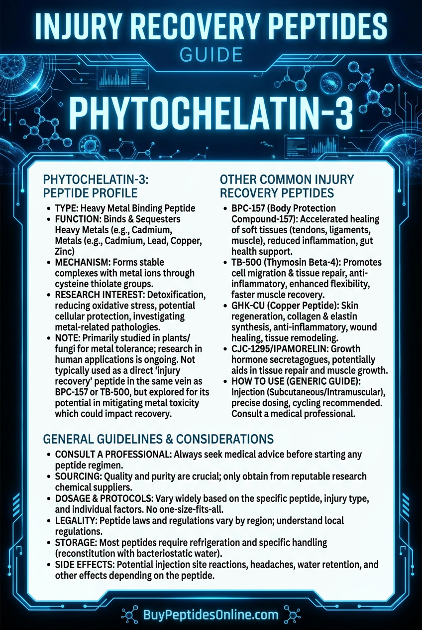 Injury Recovery Peptides — Guide | Phytochelatin-3