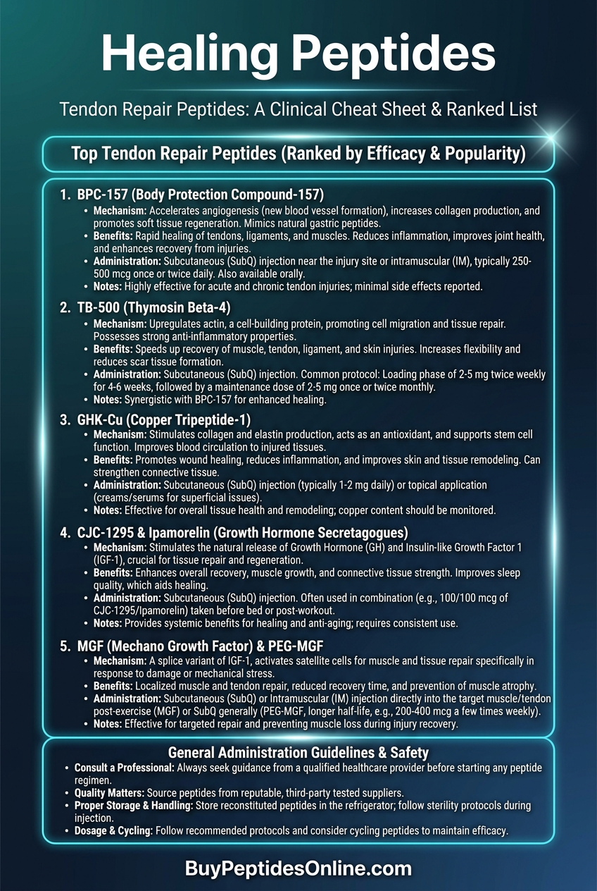 Healing Peptides — Ranked | Tendon Repair Peptides