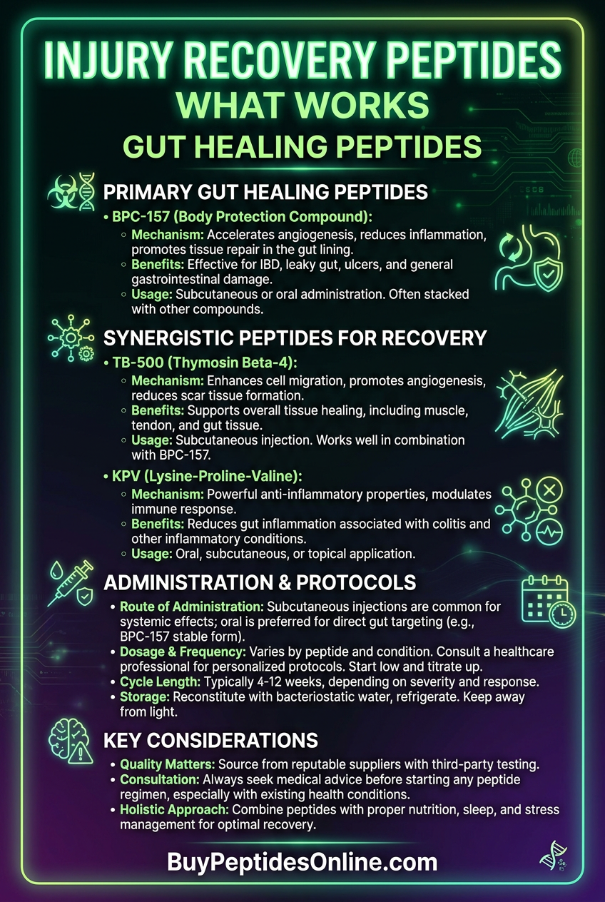Injury Recovery Peptides — What Works | Gut Healing Peptides