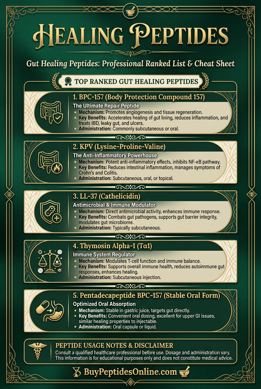 Healing Peptides — Ranked | Gut Healing Peptides