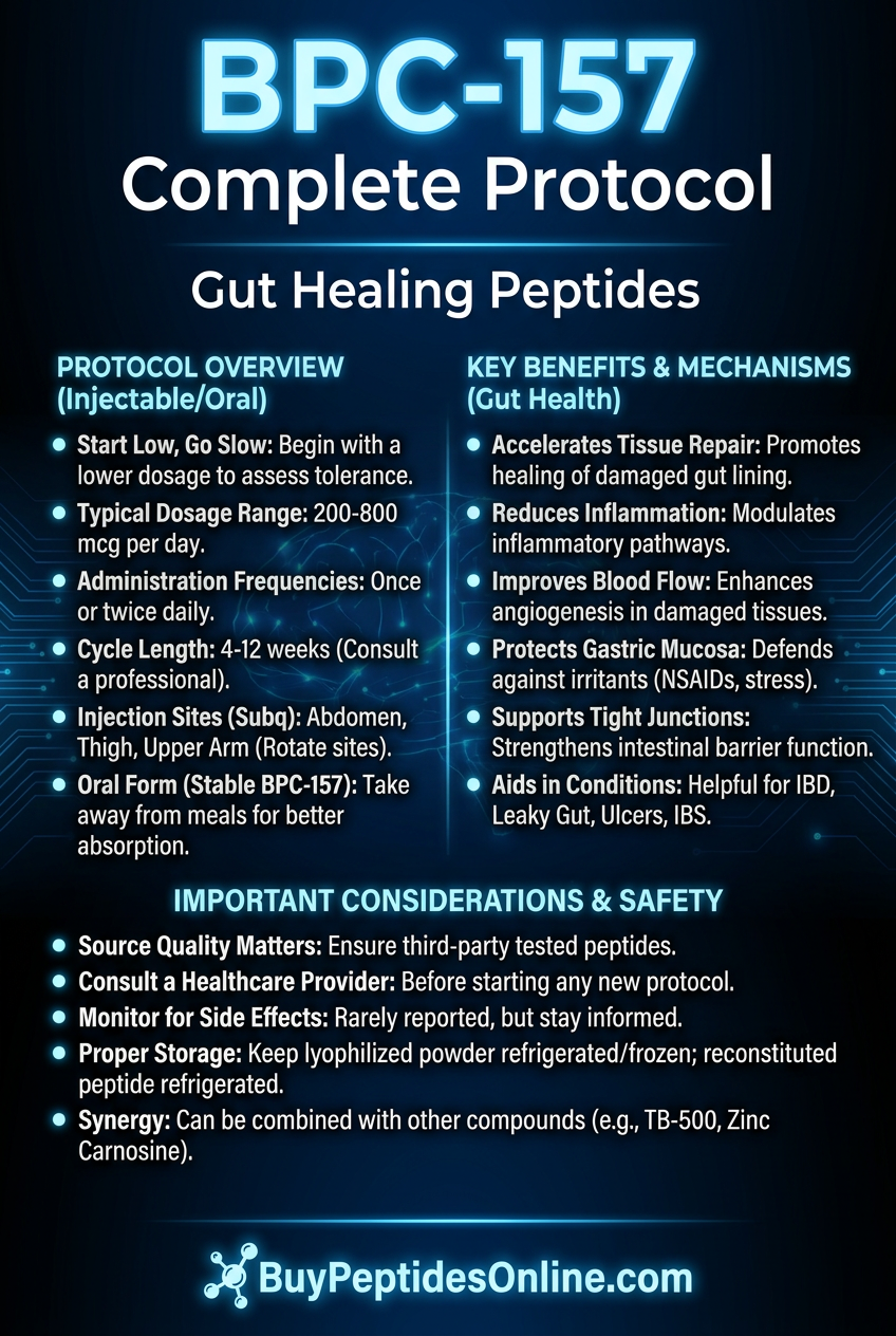 BPC-157 — Complete Protocol | Gut Healing Peptides