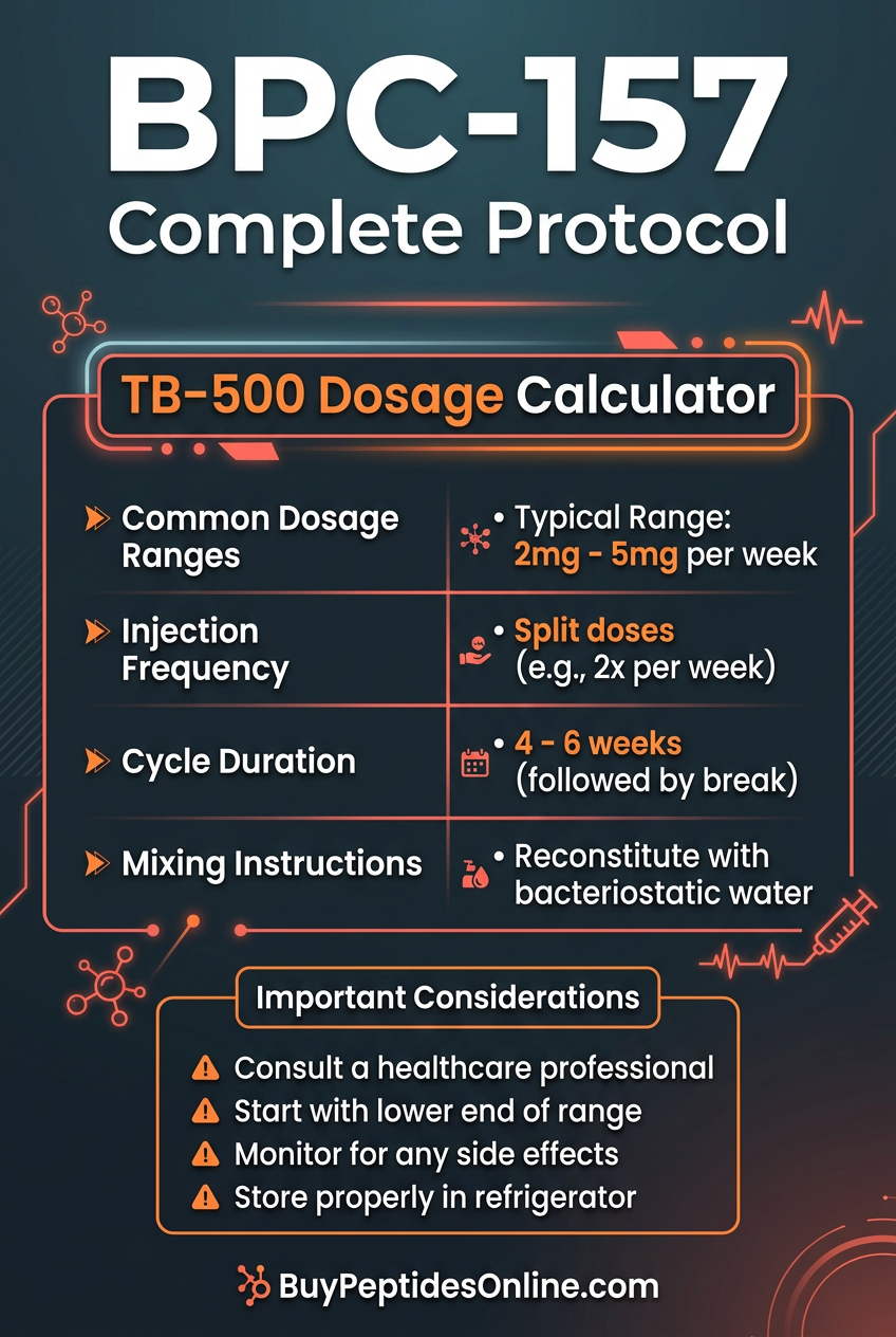 BPC-157 — Complete Protocol | TB-500 Dosage Calculator