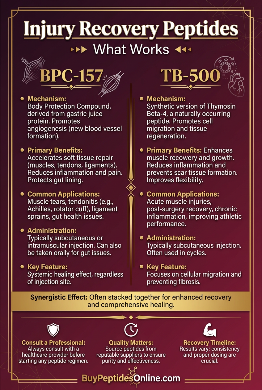 Injury Recovery Peptides — What Works | BPC-157 vs TB-500