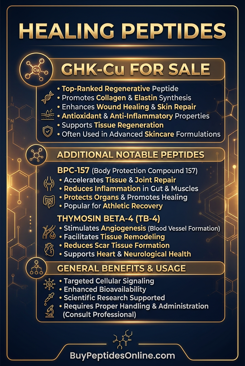 Healing Peptides — Ranked | GHK-Cu for Sale