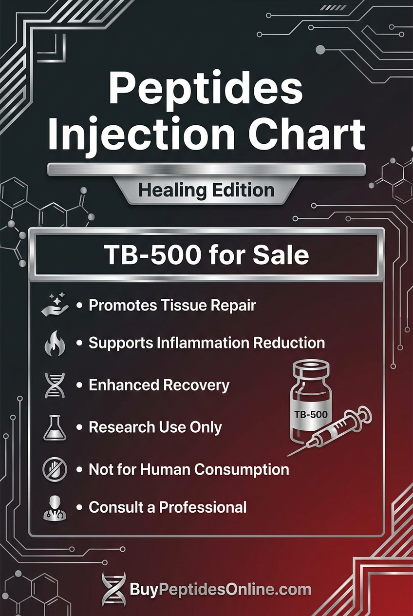 Peptides Injection Chart — Healing Edition | TB-500 for Sale