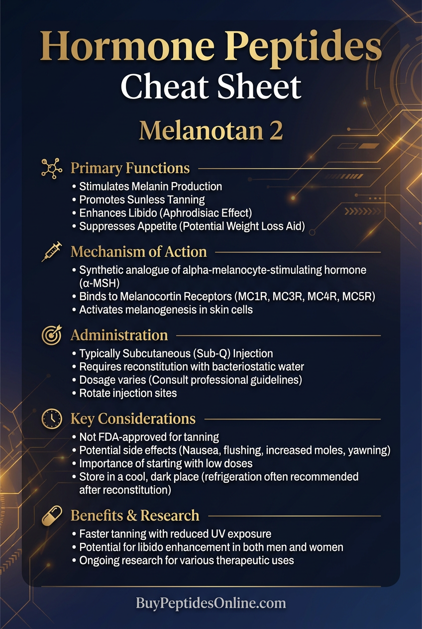 Hormone Peptides — Cheat Sheet | Melanotan 2