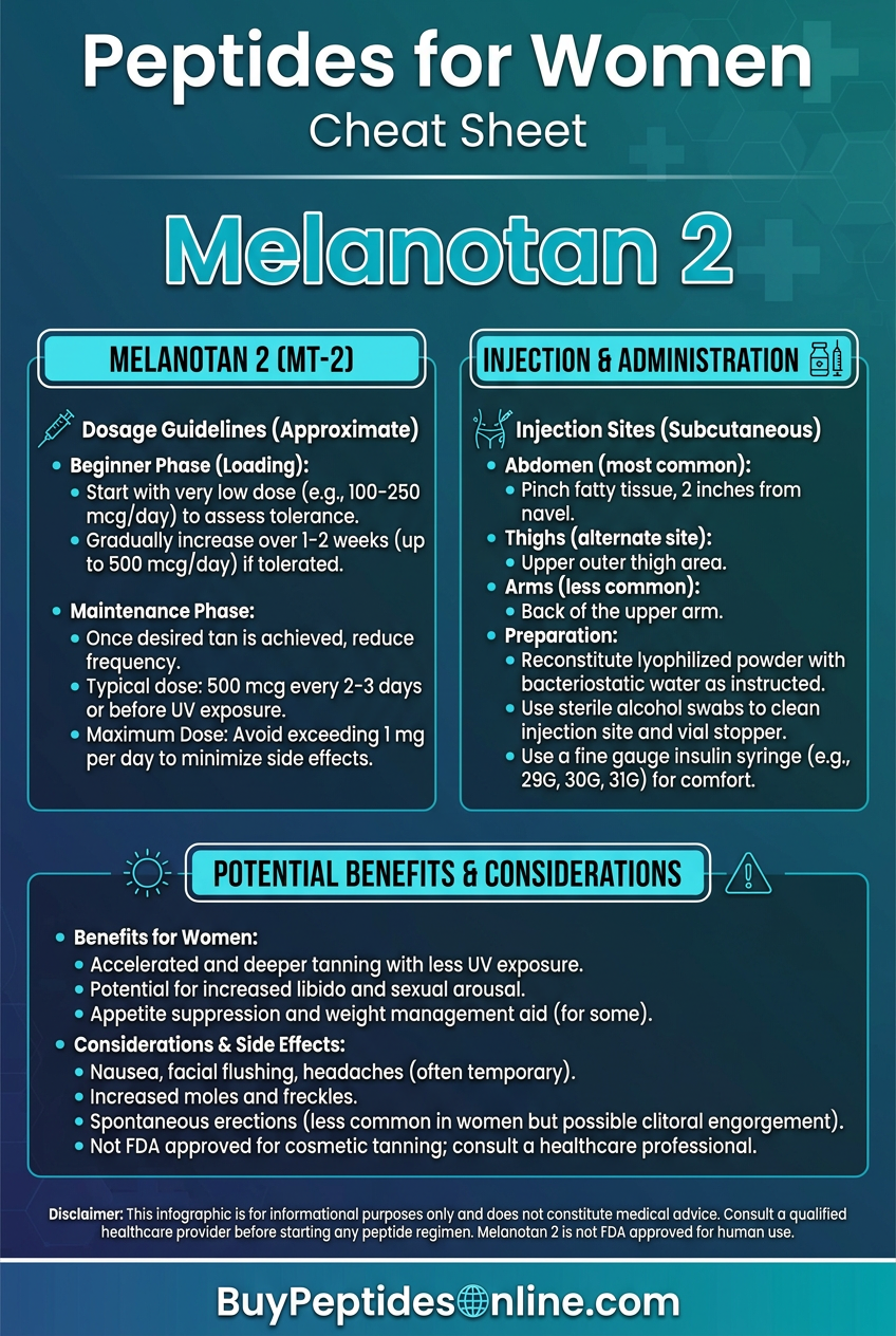 Peptides for Women — Cheat Sheet | Melanotan 2