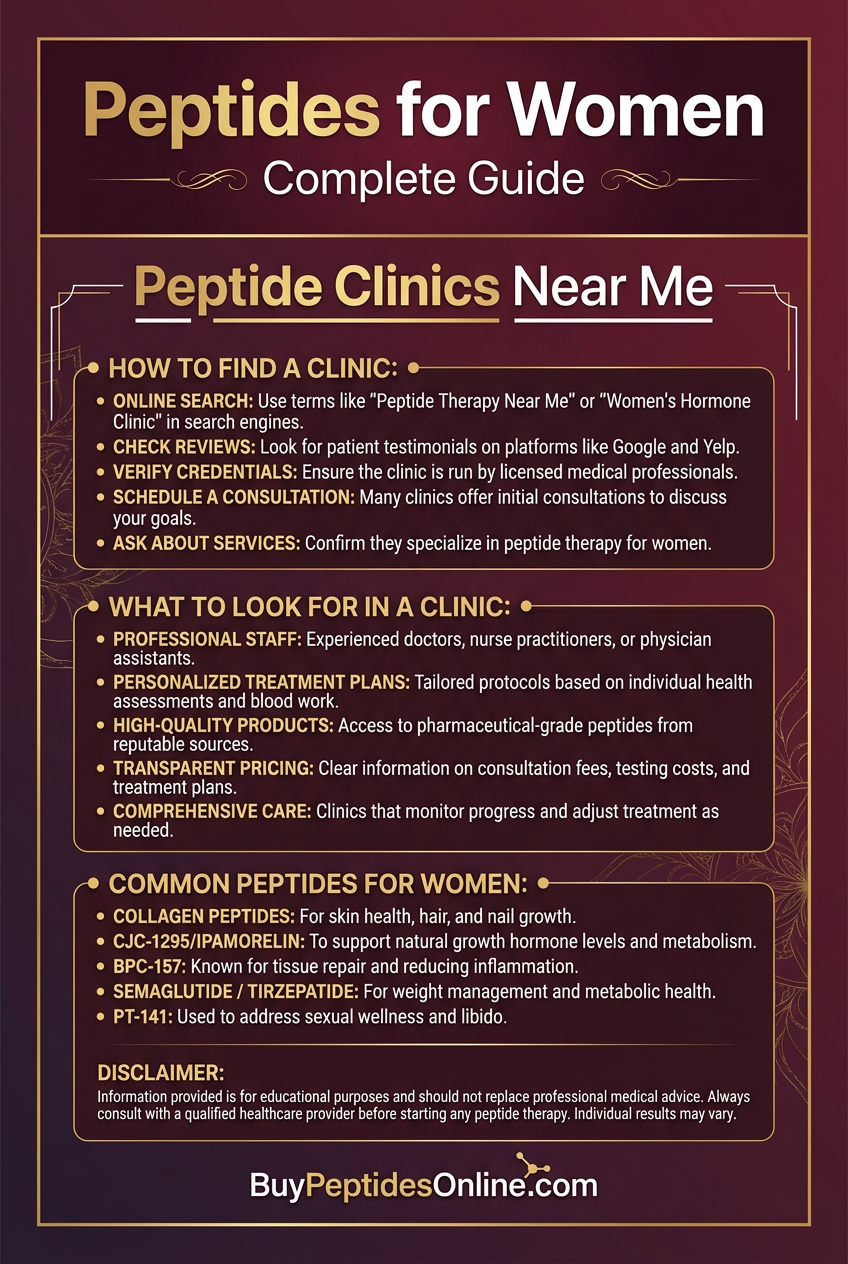 Peptides for Women — Complete Guide | Peptide Clinics Near Me
