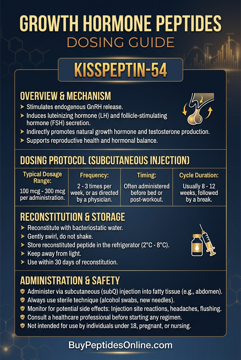 Growth Hormone Peptides — Dosing Guide | Kisspeptin-54