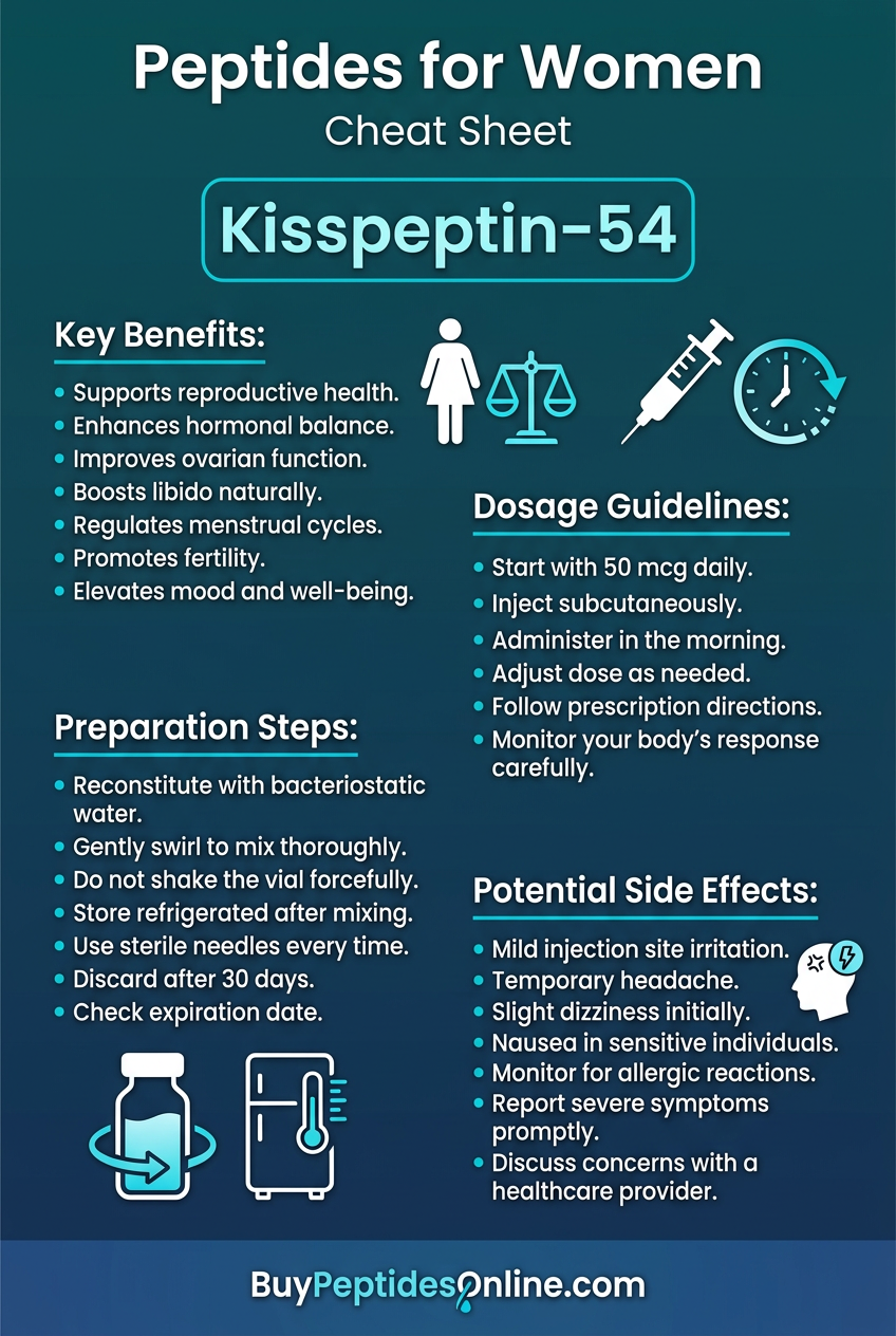 Peptides for Women — Cheat Sheet | Kisspeptin-54