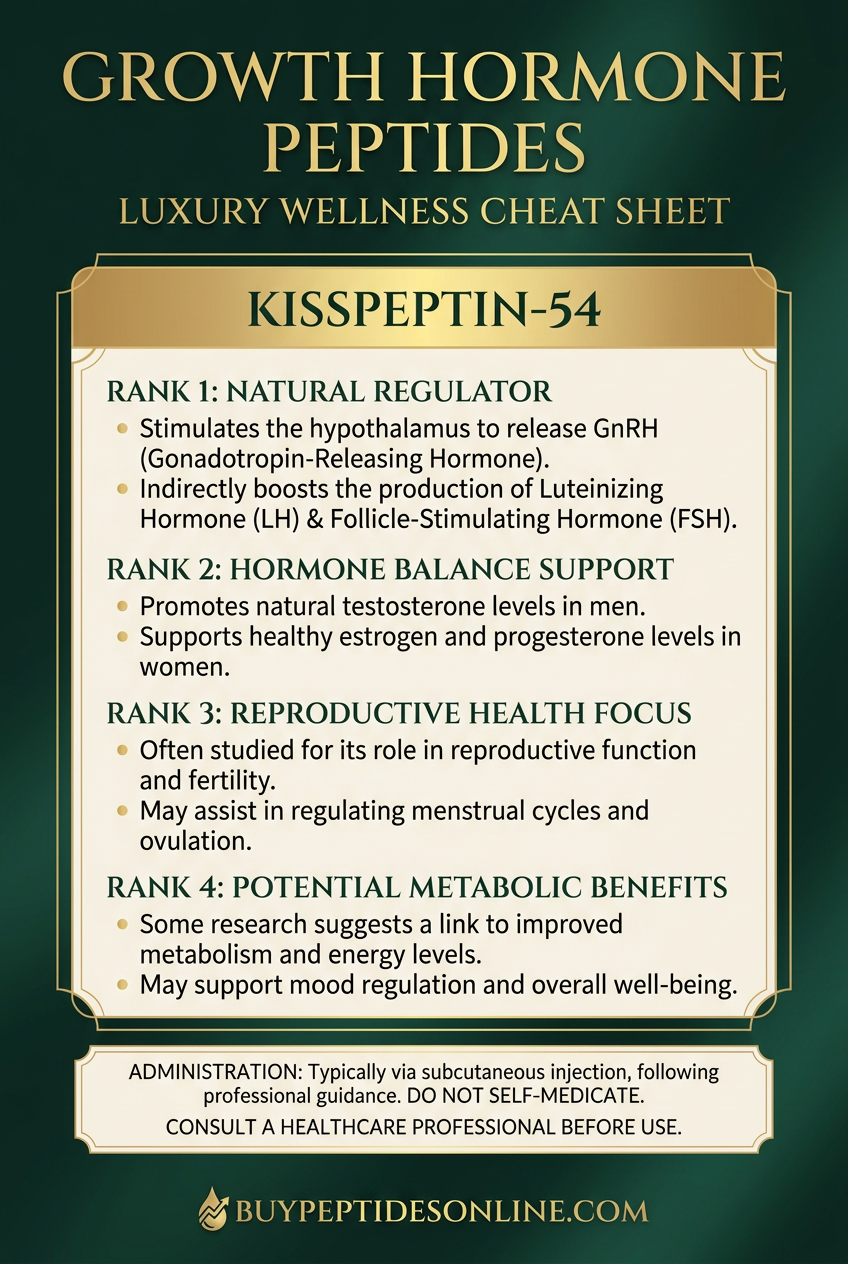 Growth Hormone Peptides — Ranked | Kisspeptin-54