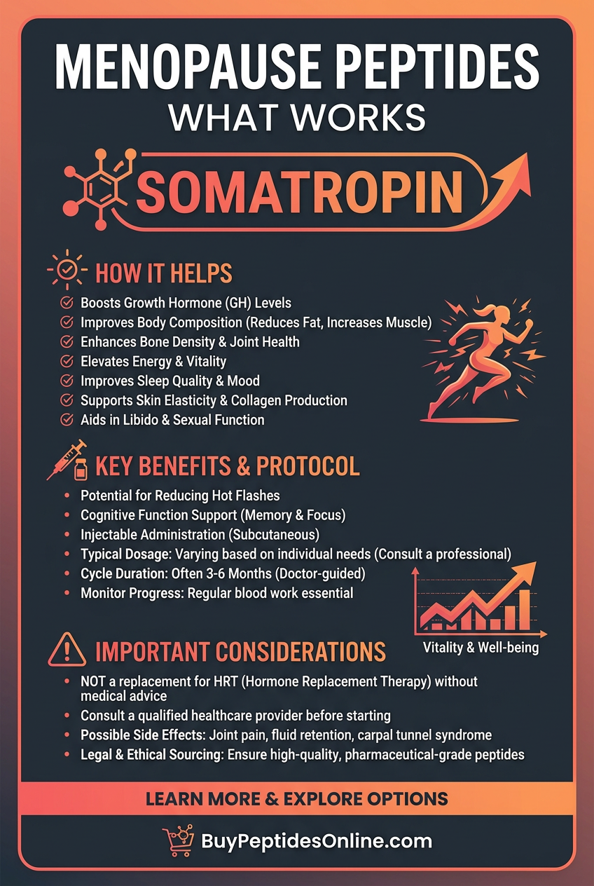 Menopause Peptides — What Works | Somatropin