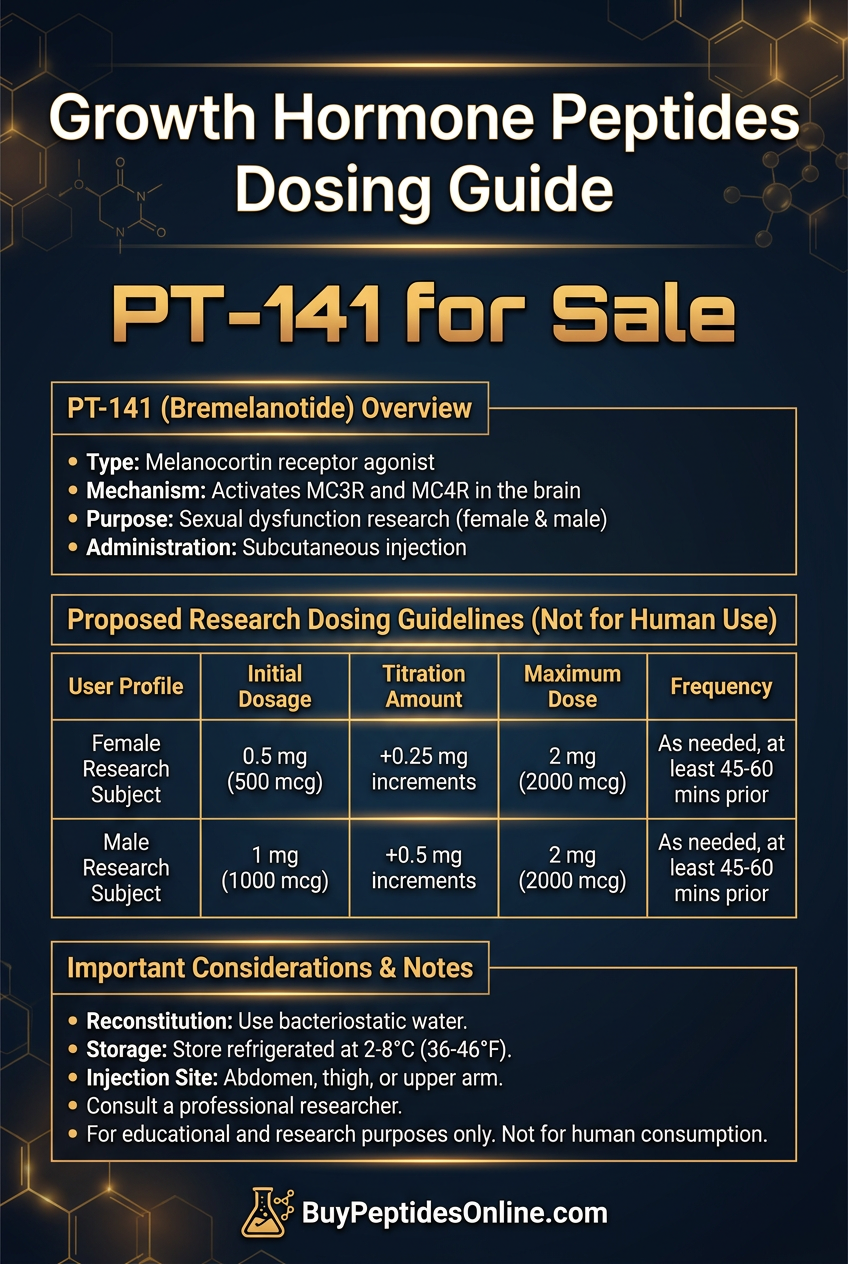Growth Hormone Peptides — Dosing Guide | PT-141 for Sale