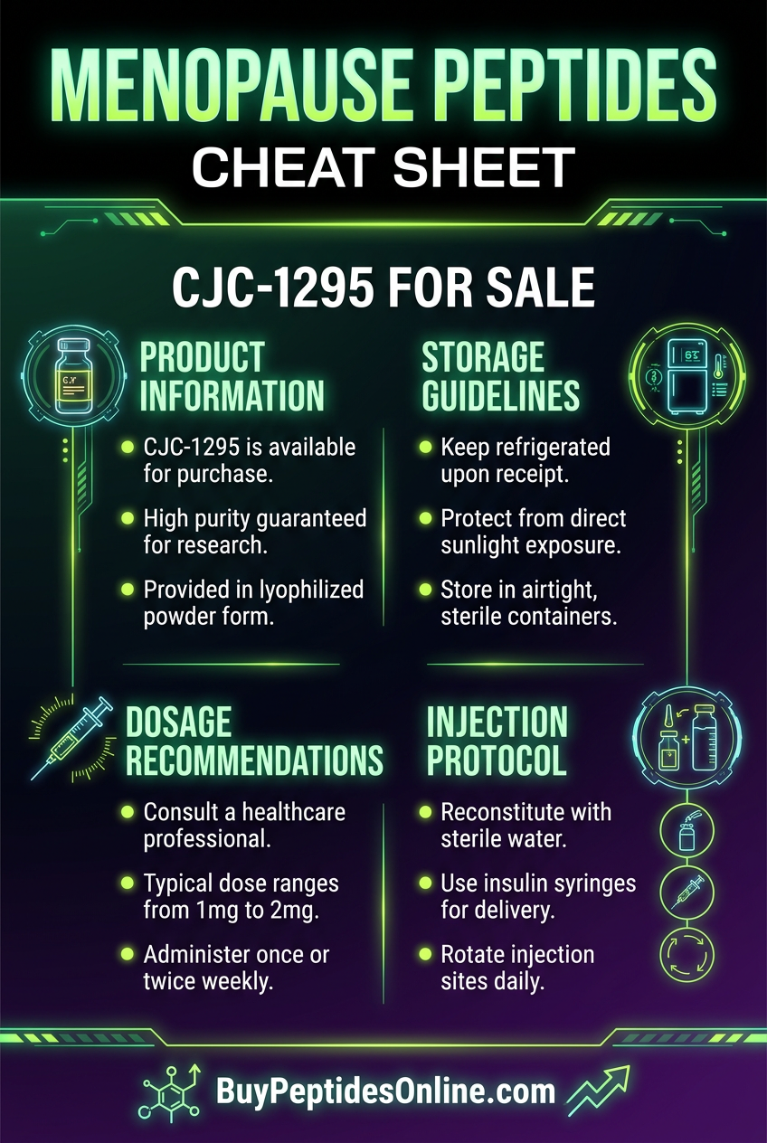 Menopause Peptides — Cheat Sheet | CJC-1295 for Sale