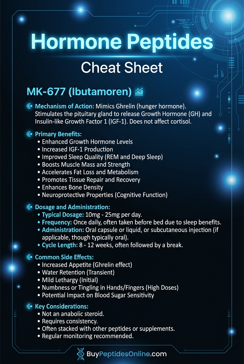 Hormone Peptides — Cheat Sheet | MK-677