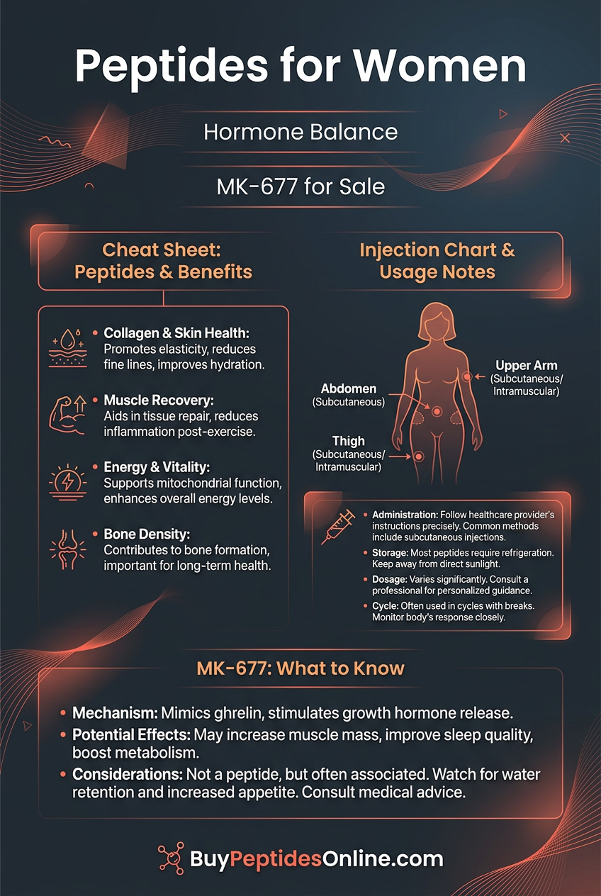 Peptides for Women — Hormone Balance | MK-677 for Sale