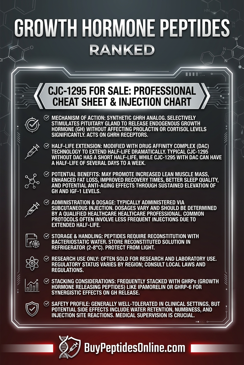 Growth Hormone Peptides — Ranked | CJC-1295 for Sale
