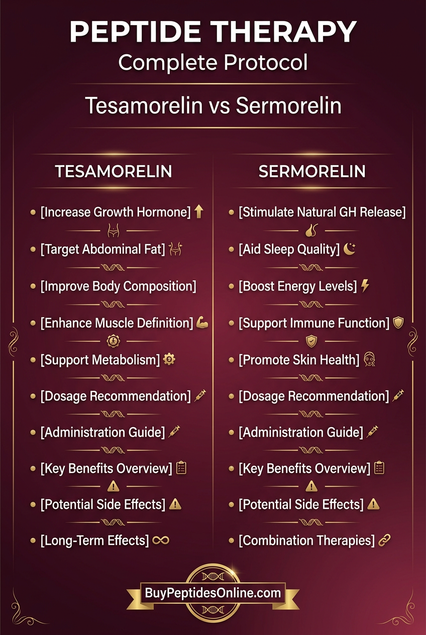 Peptide Therapy — Complete Protocol | Tesamorelin vs Sermorelin