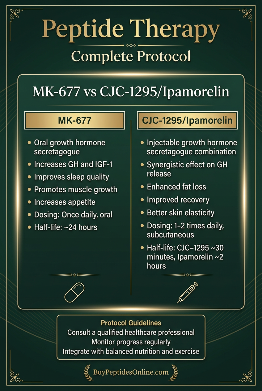 Peptide Therapy — Complete Protocol | MK-677 vs CJC-1295/Ipamor