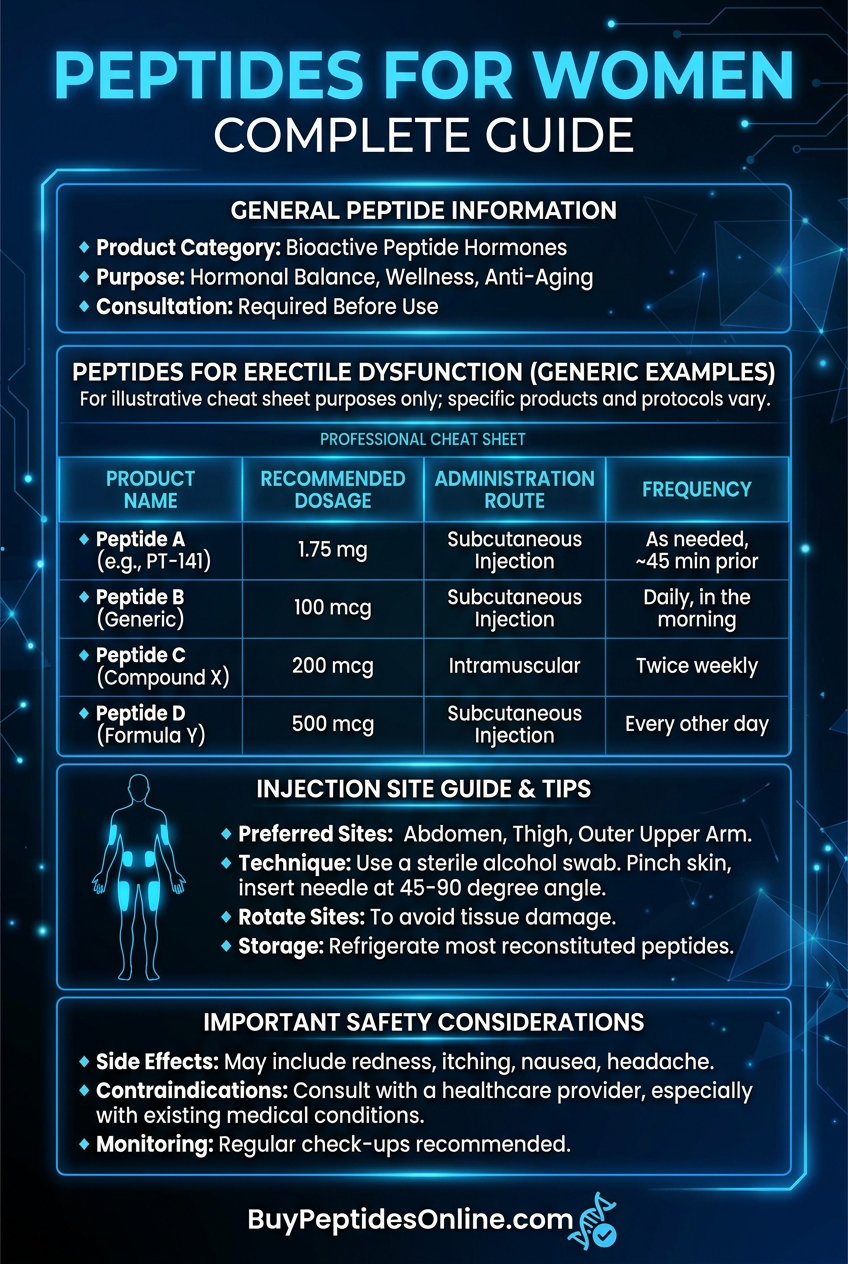 Peptides for Women — Complete Guide | Peptides for Erectile Dys