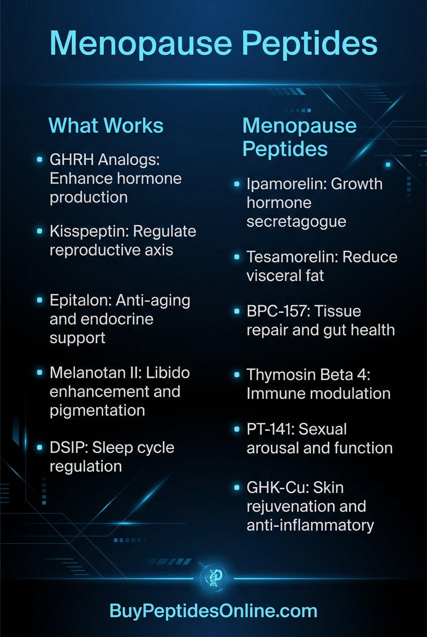 Menopause Peptides — What Works