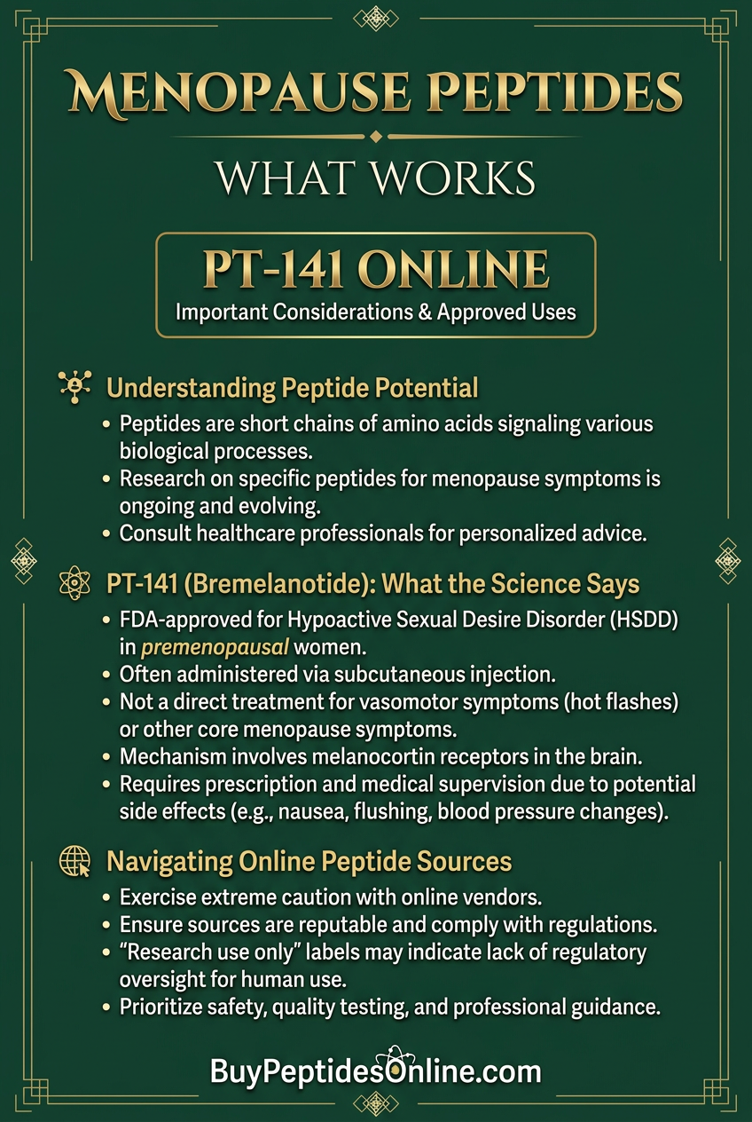 Menopause Peptides — What Works | PT-141 Online