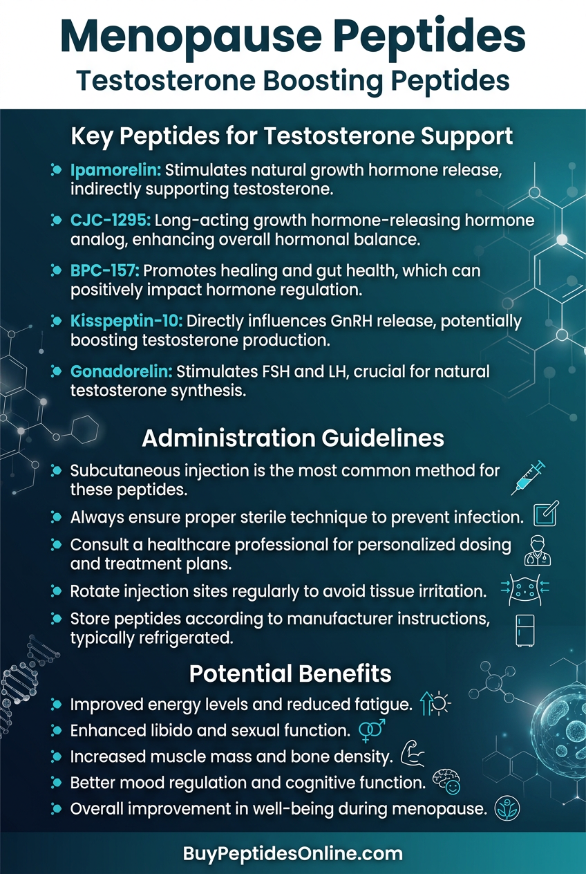 Menopause Peptides — Cheat Sheet | Testosterone Boosting Pep