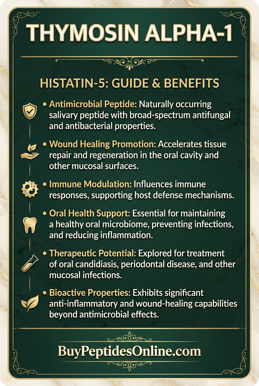 Thymosin Alpha-1 — Guide | Histatin-5