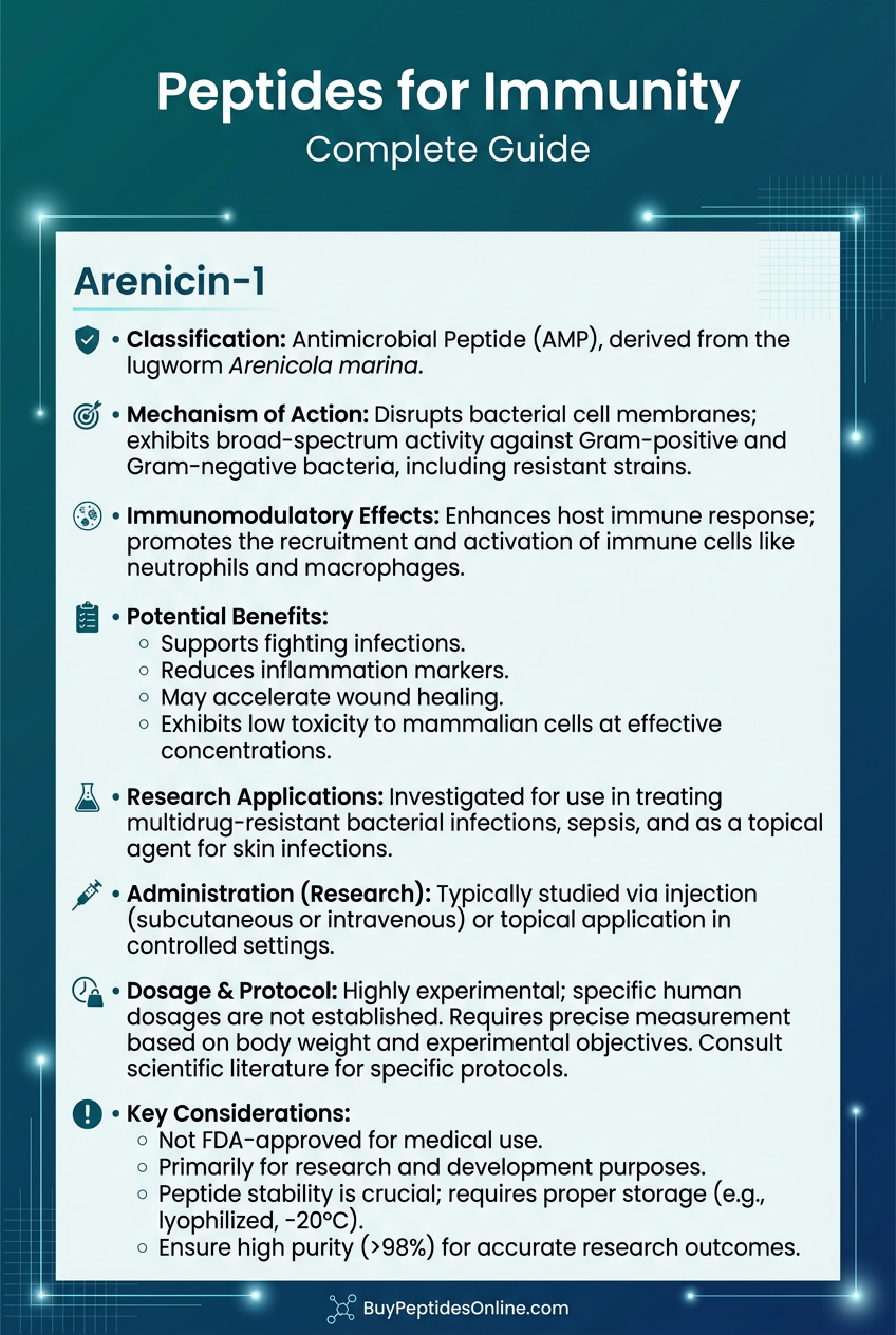 Peptides for Immunity — Complete Guide | Arenicin-1