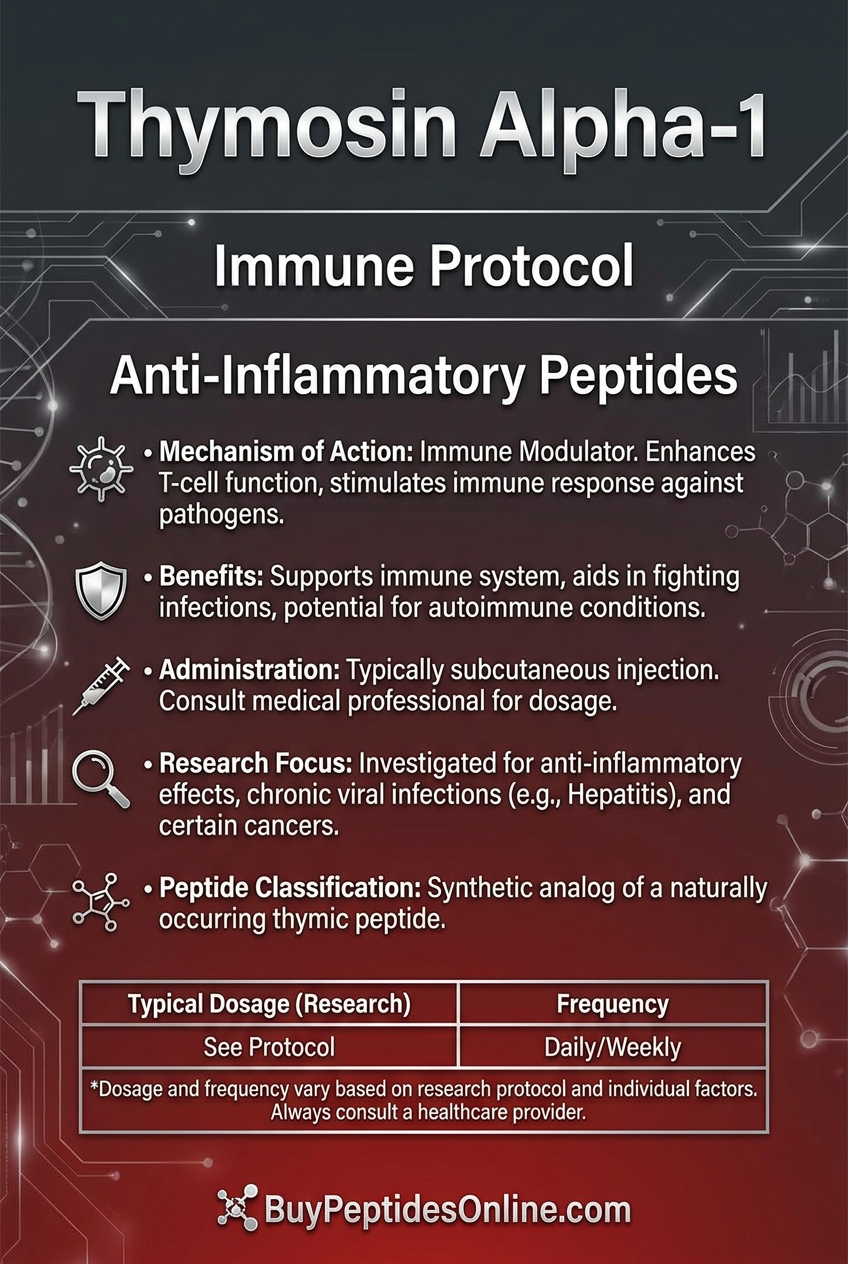 Thymosin Alpha-1 — Immune Protocol | Anti-Inflammatory Peptide