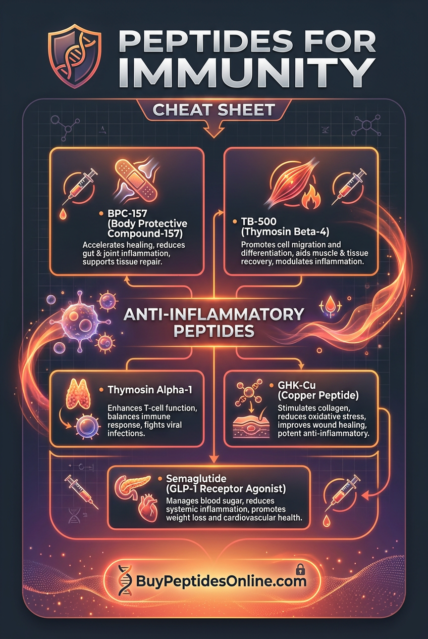 Peptides for Immunity — Cheat Sheet | Anti-Inflammatory Peptide