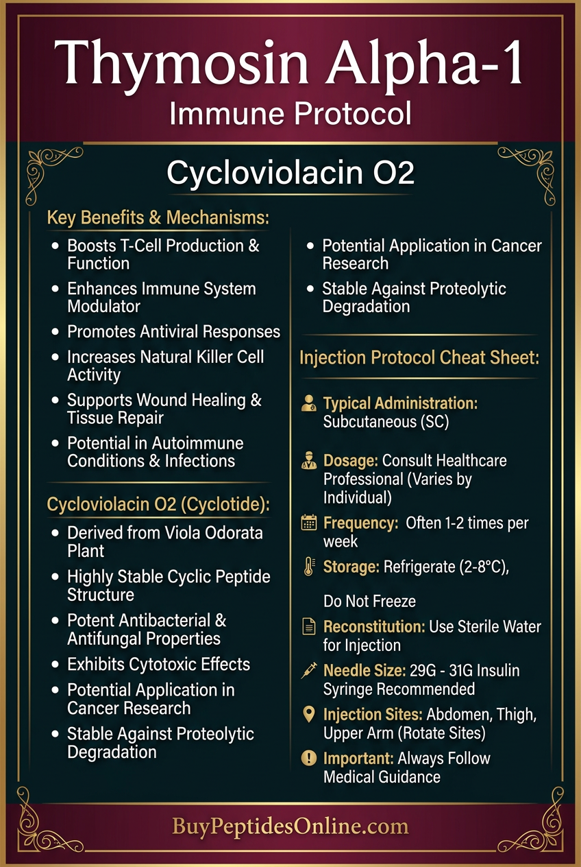Thymosin Alpha-1 — Immune Protocol | Cycloviolacin O2