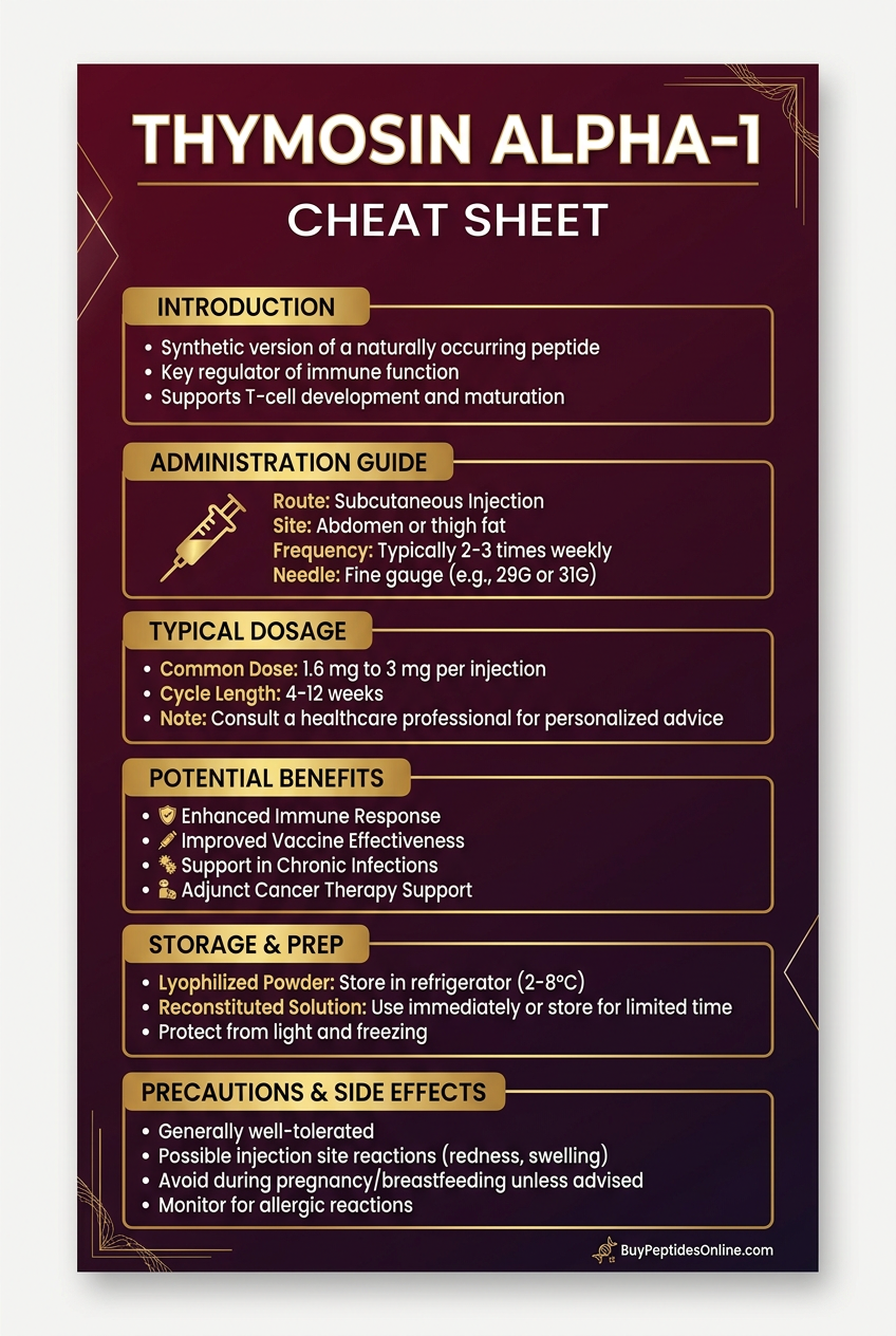 Thymosin Alpha-1 — Cheat Sheet