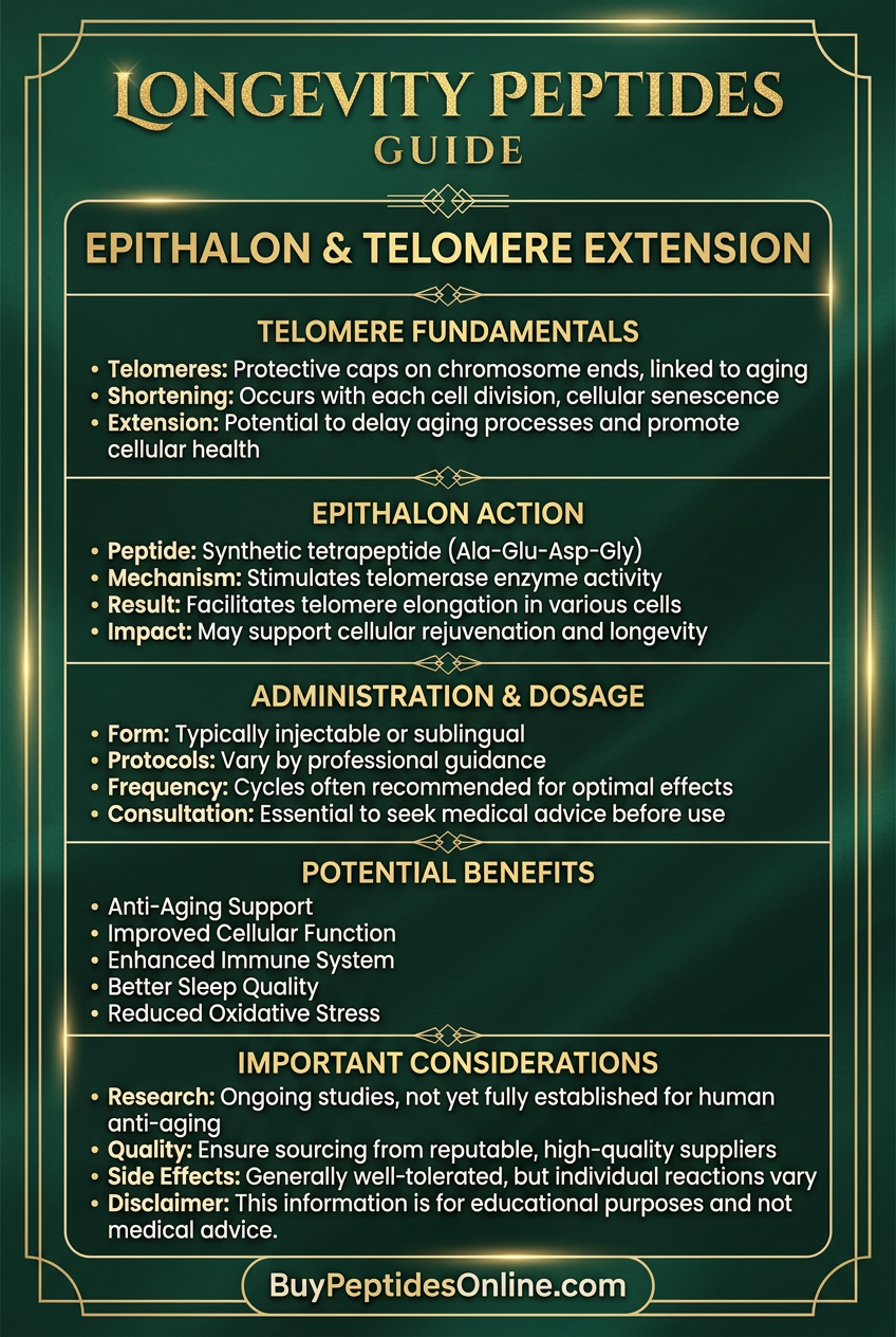 Longevity Peptides — Guide | Epithalon & Telomere Exte